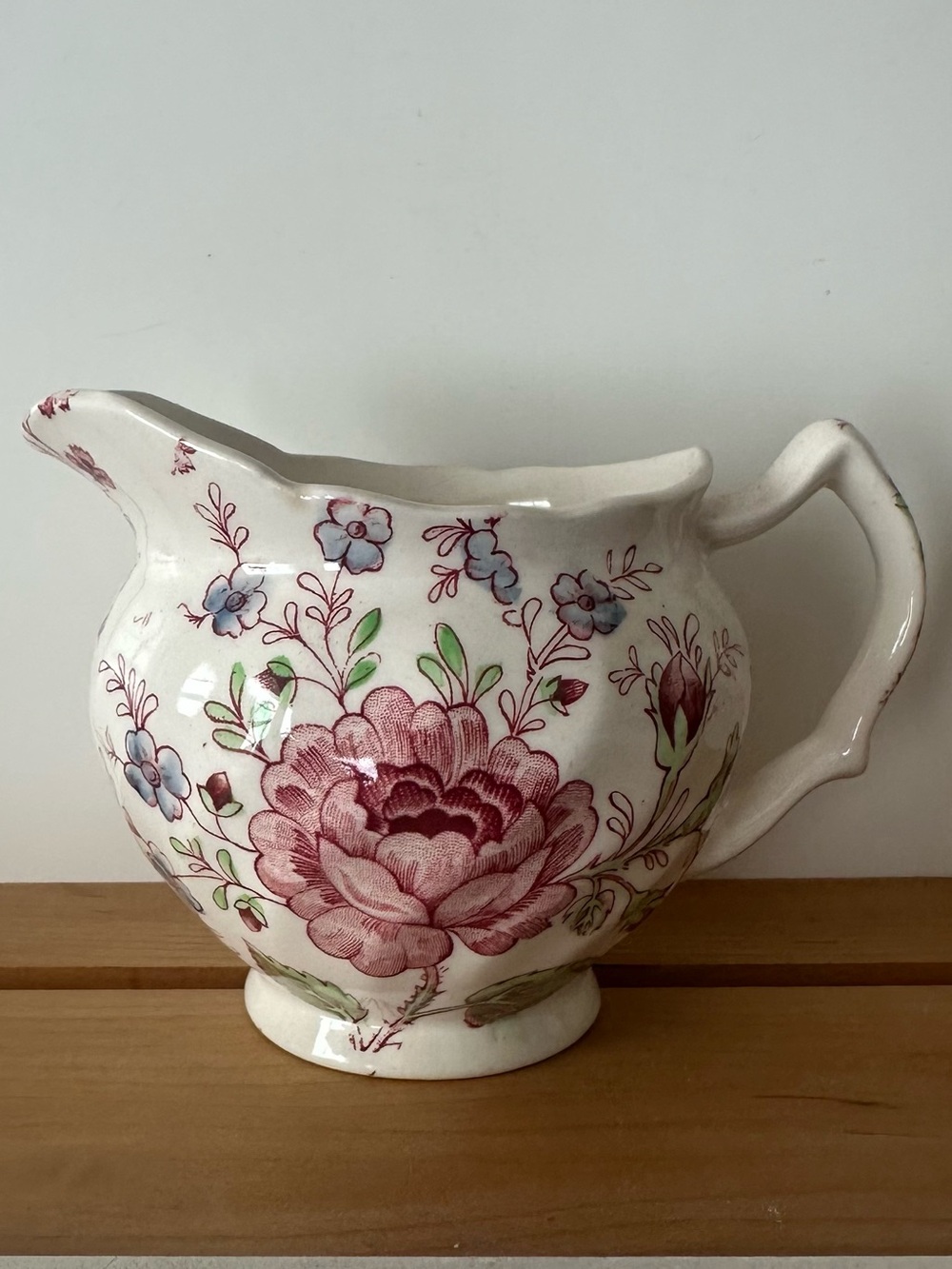Johnson Bros Rose Chintz Floral Ceramic small 4” creamer pitcher